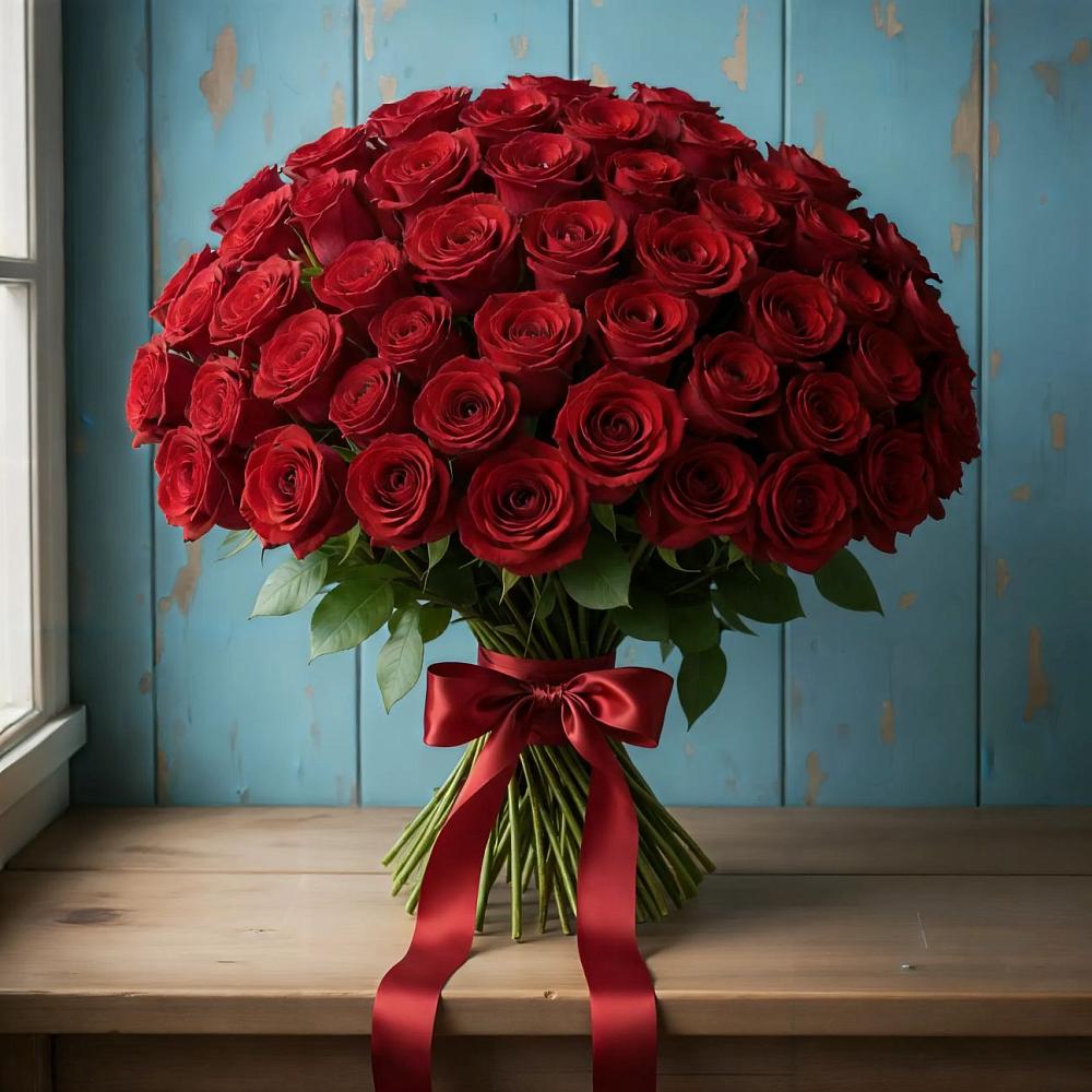 Букет Красные розы Блэк Меджик в Среднем Ставропольского края