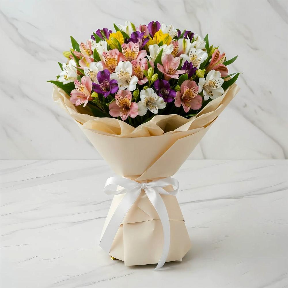 Букет цветов из: Альстромерии в Среднем Ставропольского края