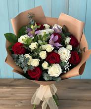 Букет цветов из:  Розы и Альстромерии #REPLACE_PRED# Среднем Ставропольского края