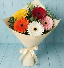Букет цветов из:  Герберы в Среднем Ставропольского края