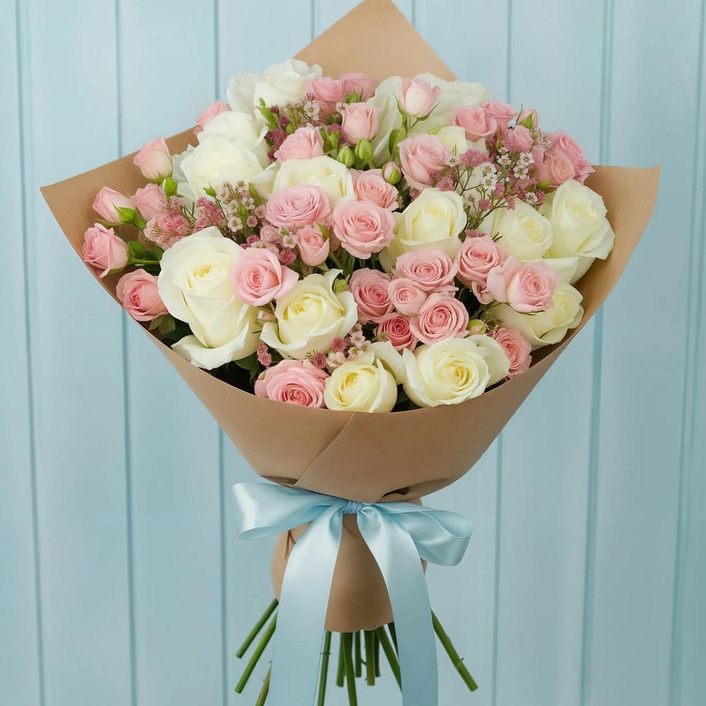 Букет цветов из: Розы в Среднем Ставропольского края