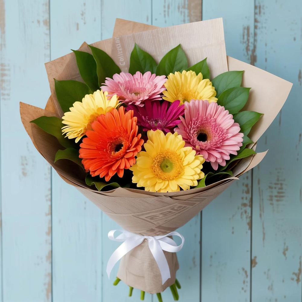 Букет цветов из: Герберы в Среднем Ставропольского края