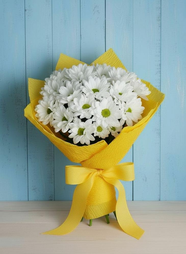 Букет цветов из: Хризантемы в Среднем Ставропольского края