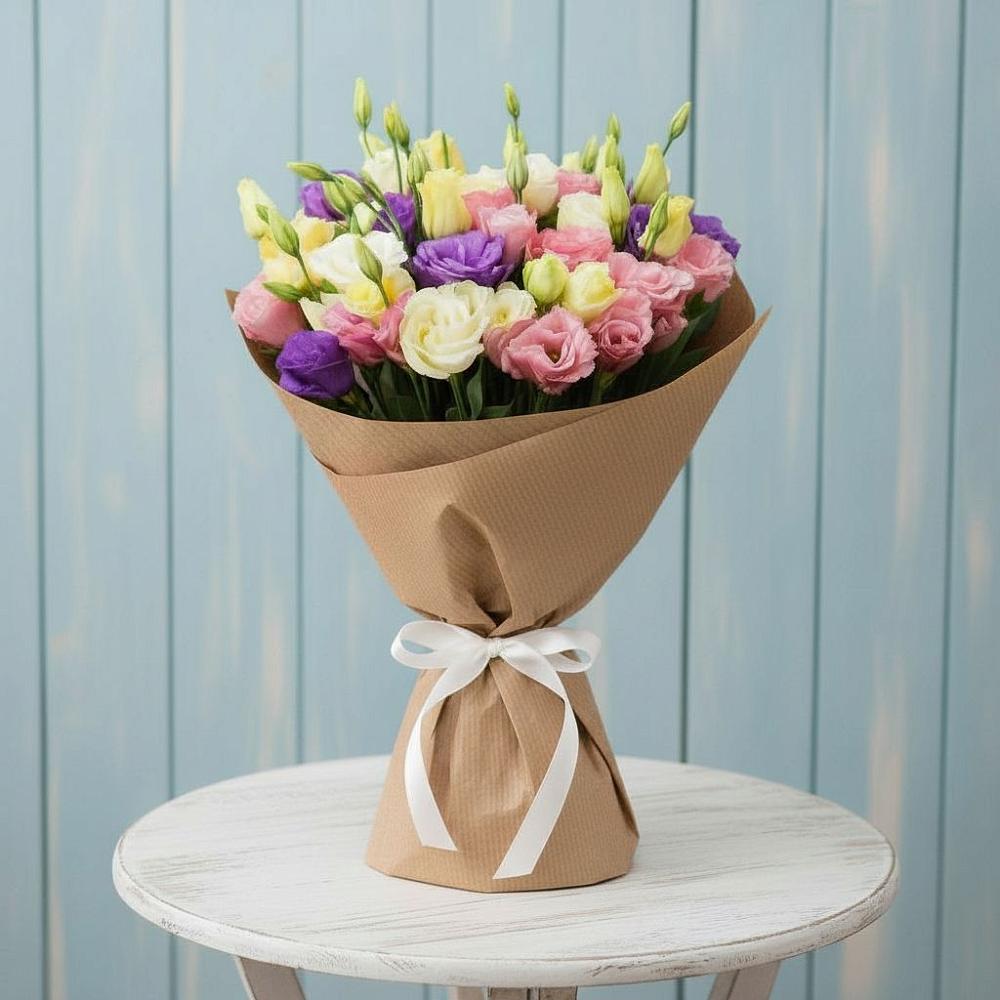 Букет цветов из: Лизиантусы в Среднем Ставропольского края