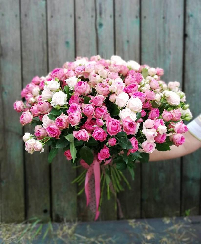 Букет Розовые кустовые розы Натали и Лав Лидия в Среднем Ставропольского края