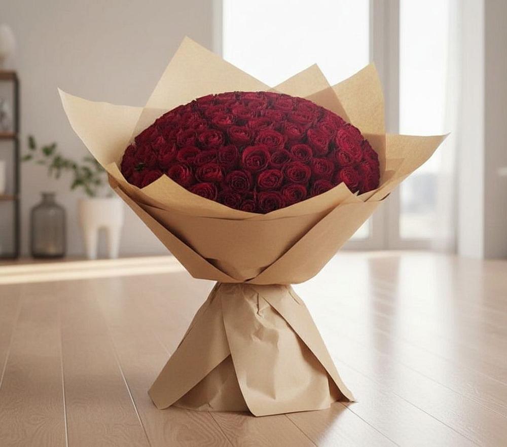 Букет 101 Красная роза в Среднем Ставропольского края
