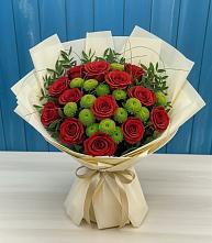 Букет цветов из:  Розы и Хризантемы #REPLACE_PRED# Среднем Ставропольского края