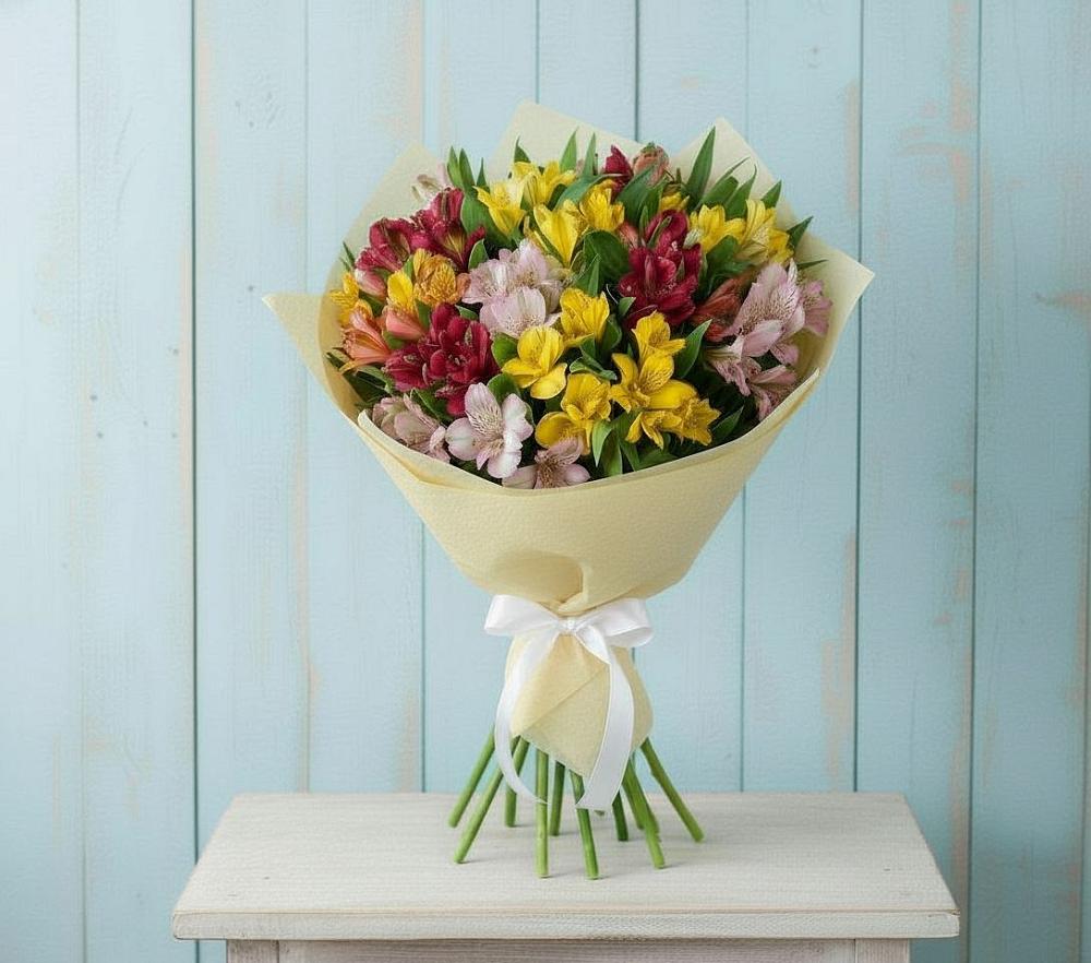 Букет цветов из: Альстромерии в Среднем Ставропольского края