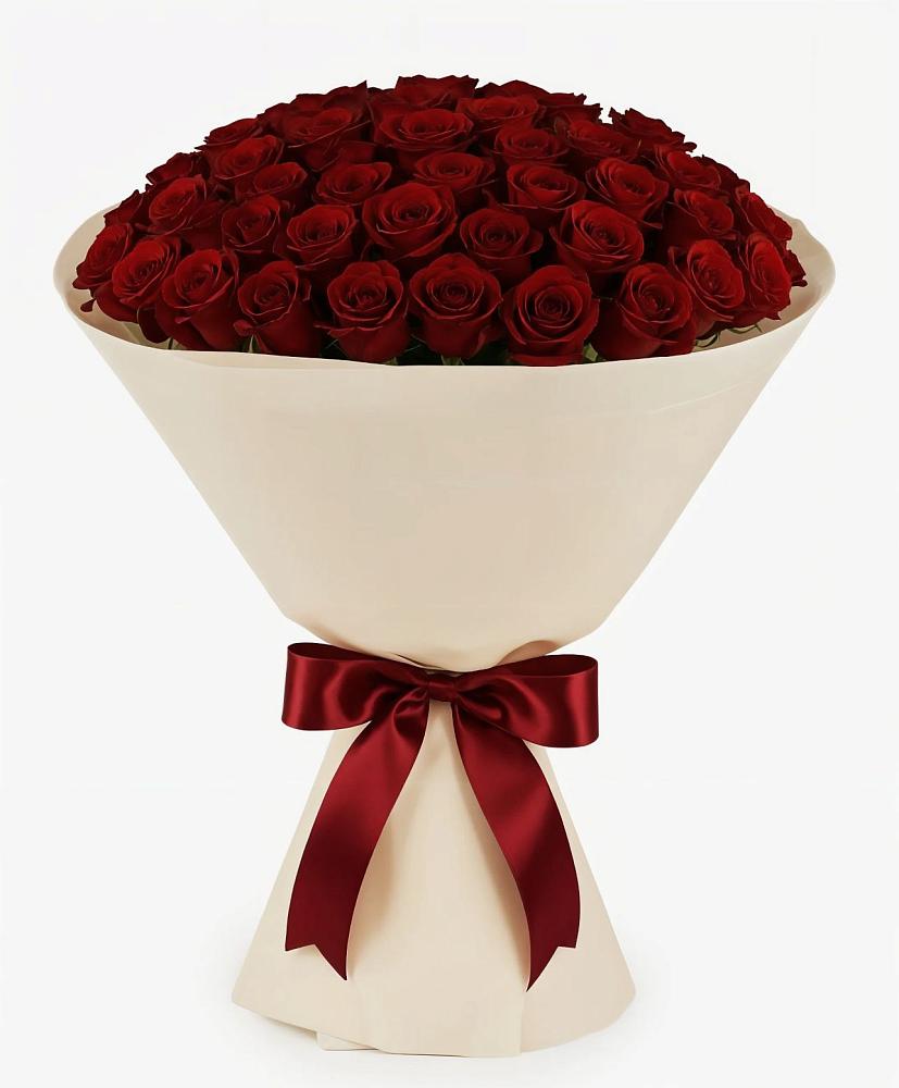 Букет 101 Бордовая роза Блэк Бакарра в Среднем Ставропольского края