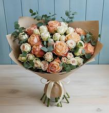 Букет цветов из:  Альстромерии и Розы #REPLACE_PRED# Среднем Ставропольского края