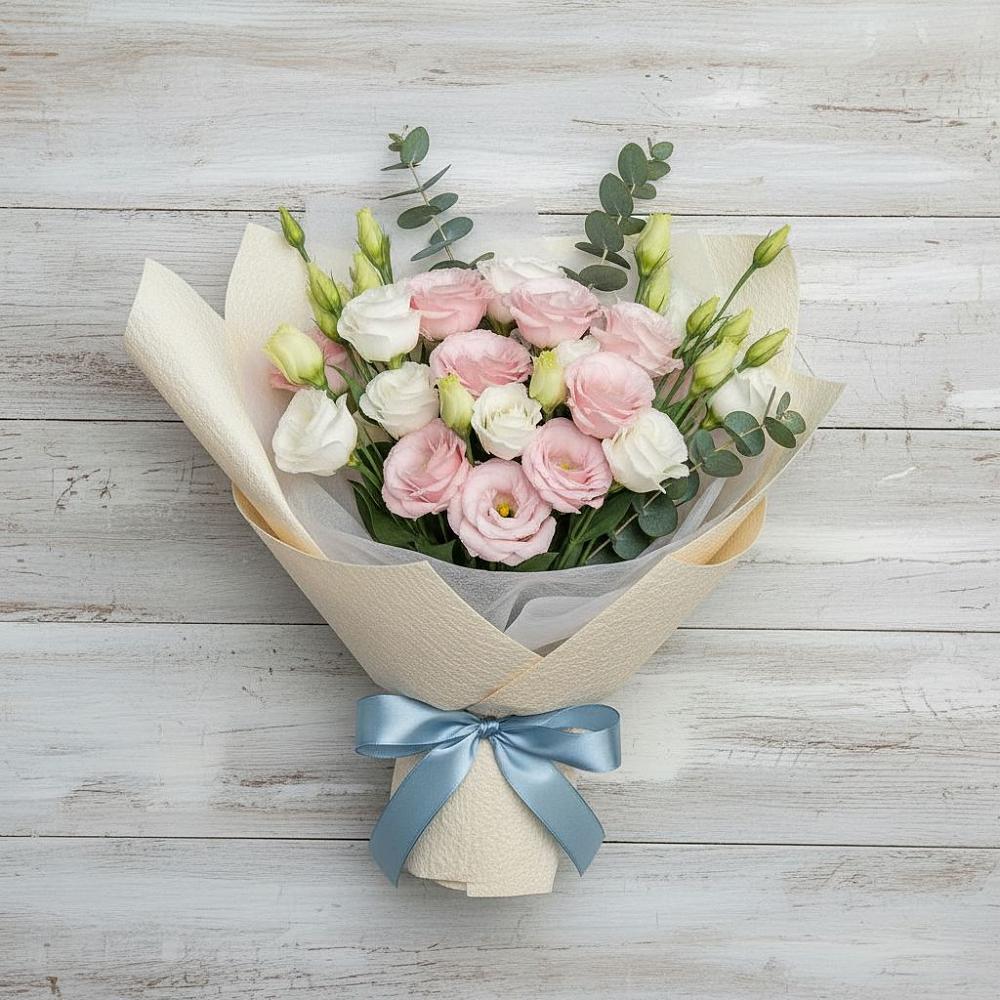 Букет цветов из: Лизиантусы в Среднем Ставропольского края